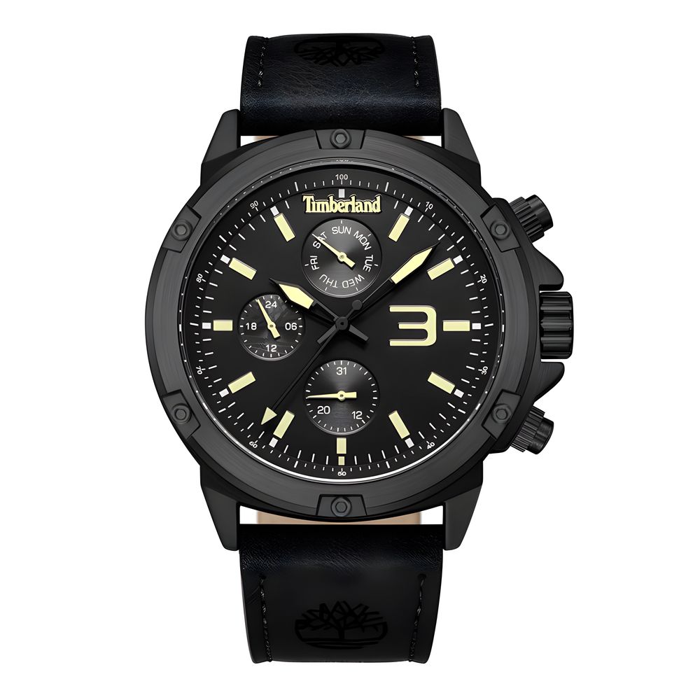 Timberland Black Leather Watch: A Timeless Luxury Statement