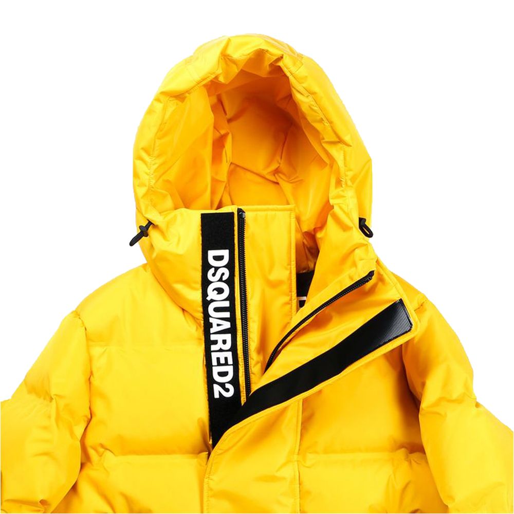 Dsquared² Yellow Nylon Jacket for Contemporary Elegance