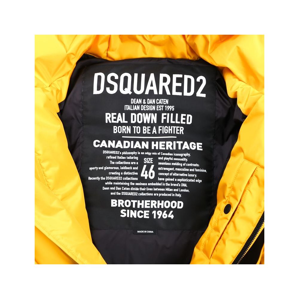 Dsquared² Yellow Nylon Jacket for Contemporary Elegance