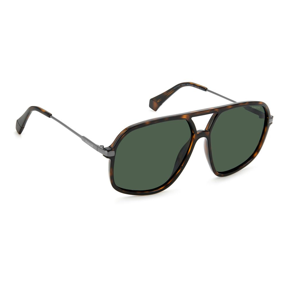 Polaroid Brown Acetate Sunglasses with Polarized Lenses