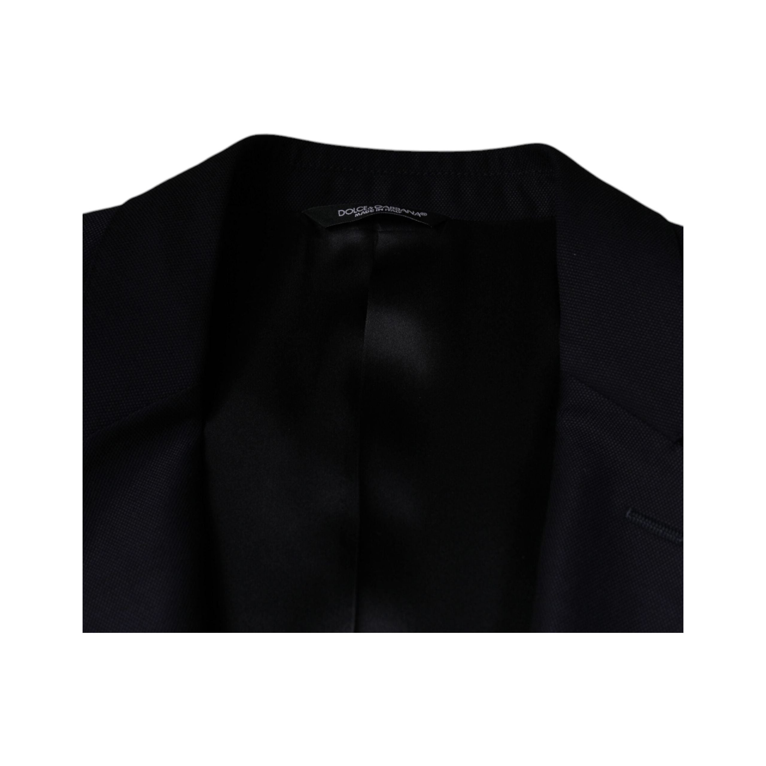 Dolce & Gabbana Dark Blue Wool Single Breasted Blazer