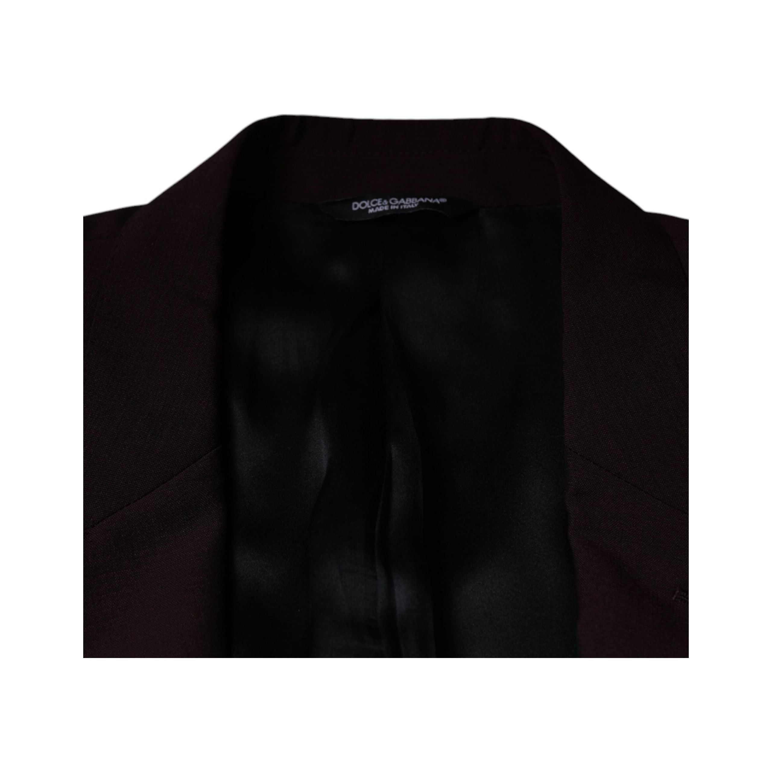 Dolce & Gabbana Bordeaux Wool Single Breasted Dress Blazer