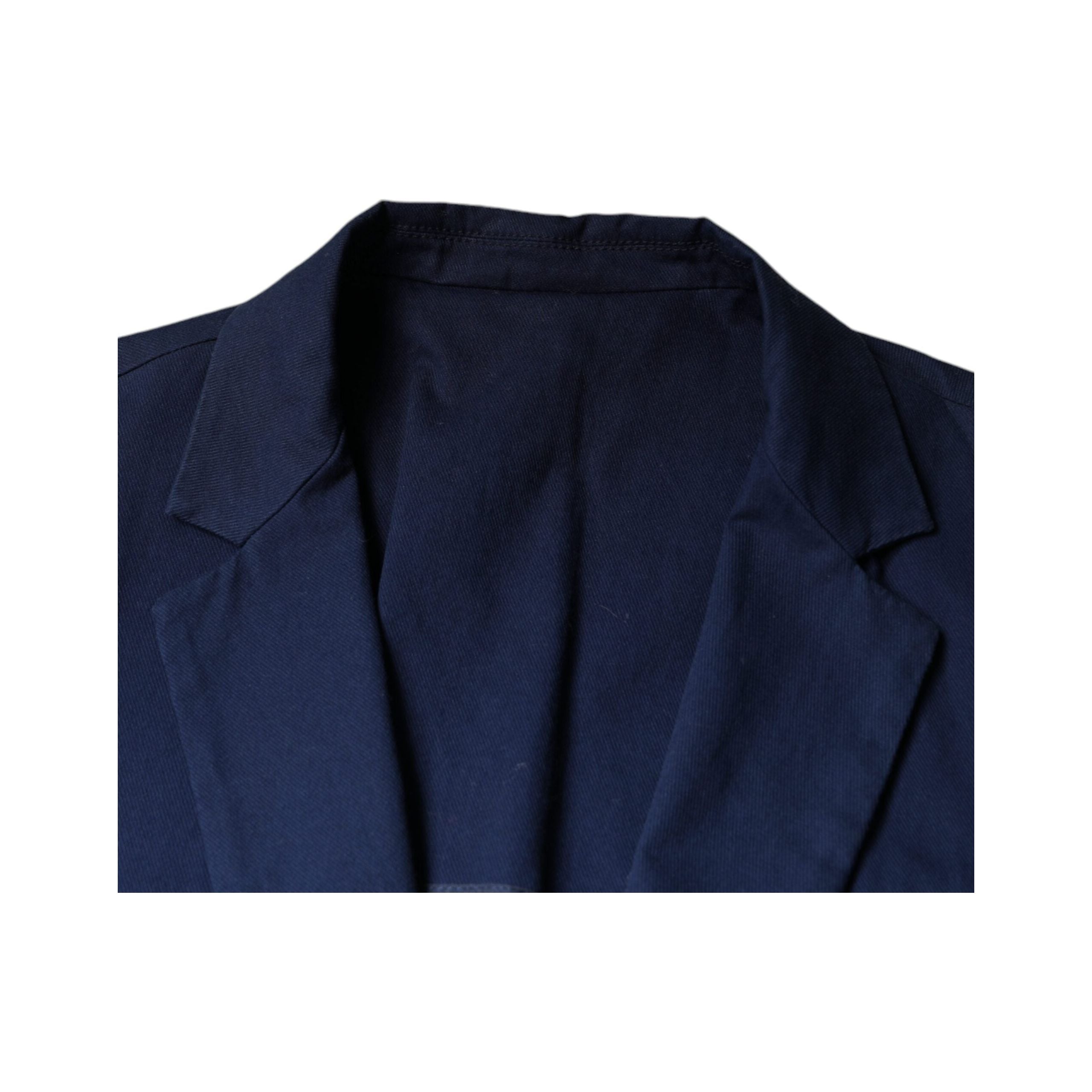 Dolce & Gabbana Blue Wool Notch Single Breasted Blazer