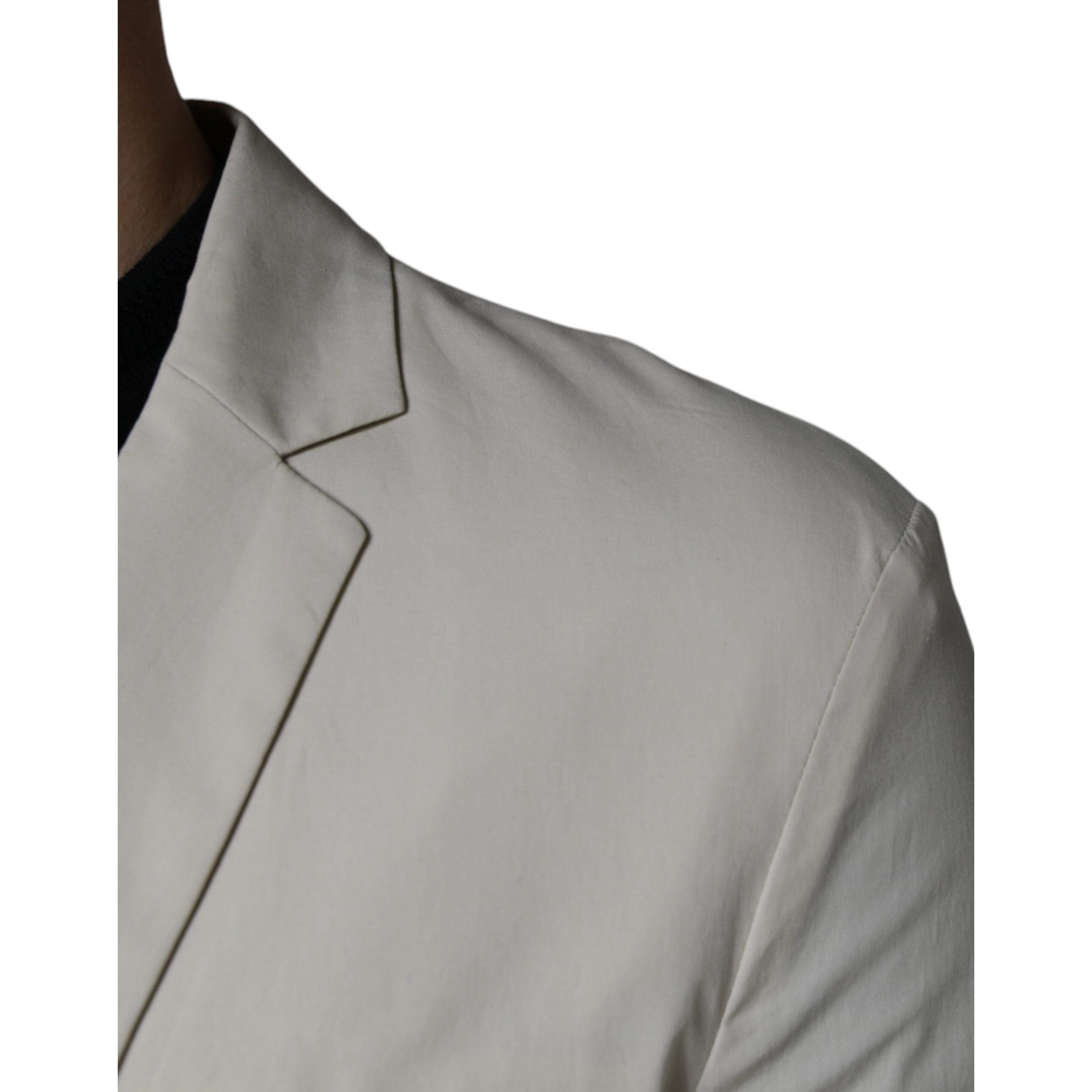 Paolo Pecora Milano Beige Cotton Single Breasted Blazer