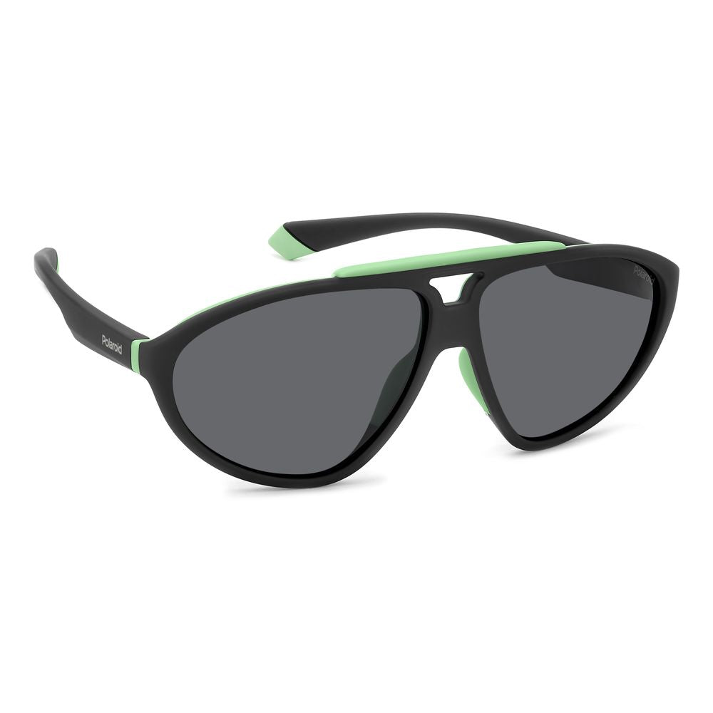 Polaroid Black Rubber Sunglasses for Elevated Style