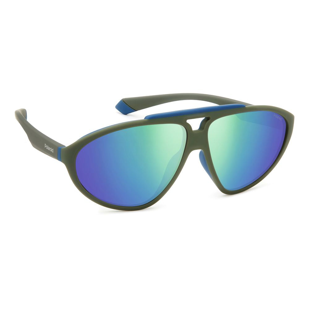Polaroid Green Rubber Sunglasses for Effortless Elegance