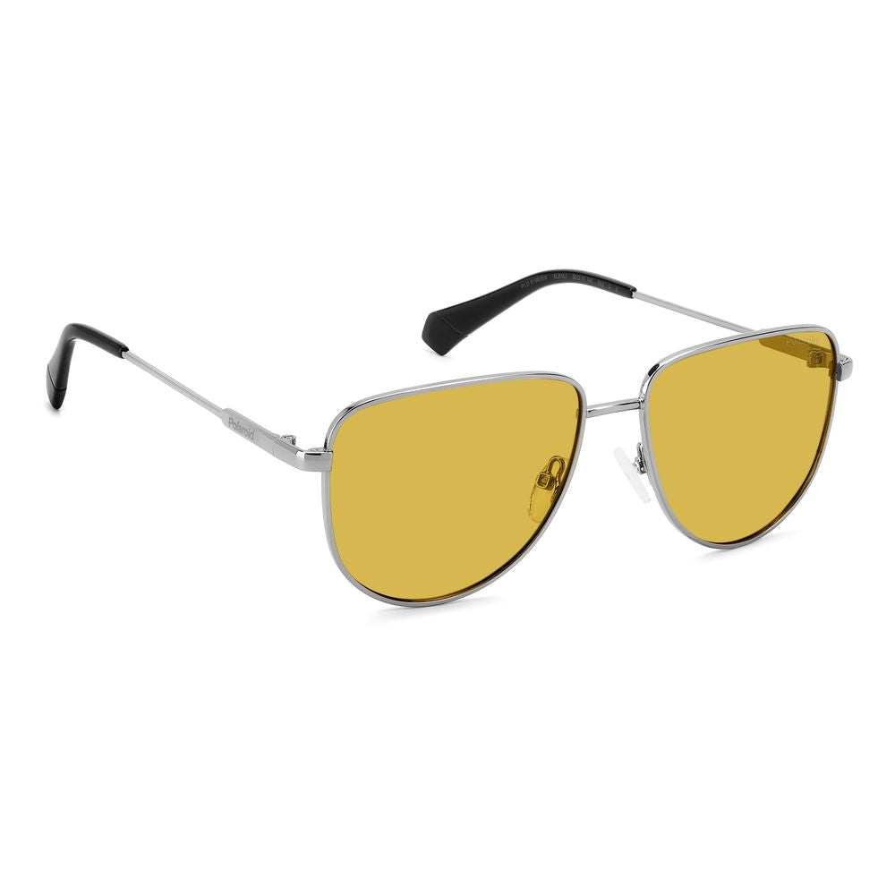 Polaroid Gray Metal Sunglasses for Timeless Elegance