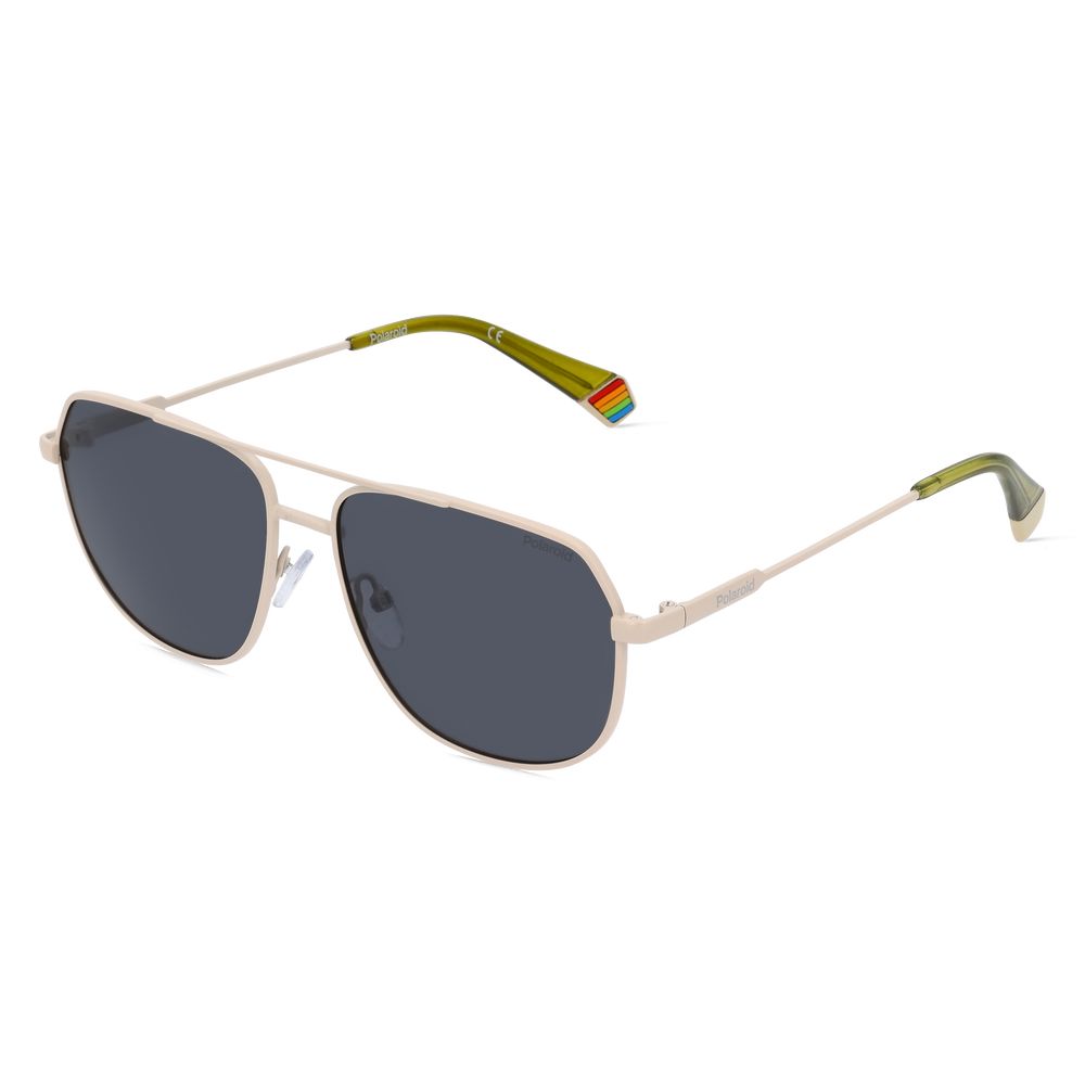 Polaroid Gray Metal Sunglasses for Timeless Elegance