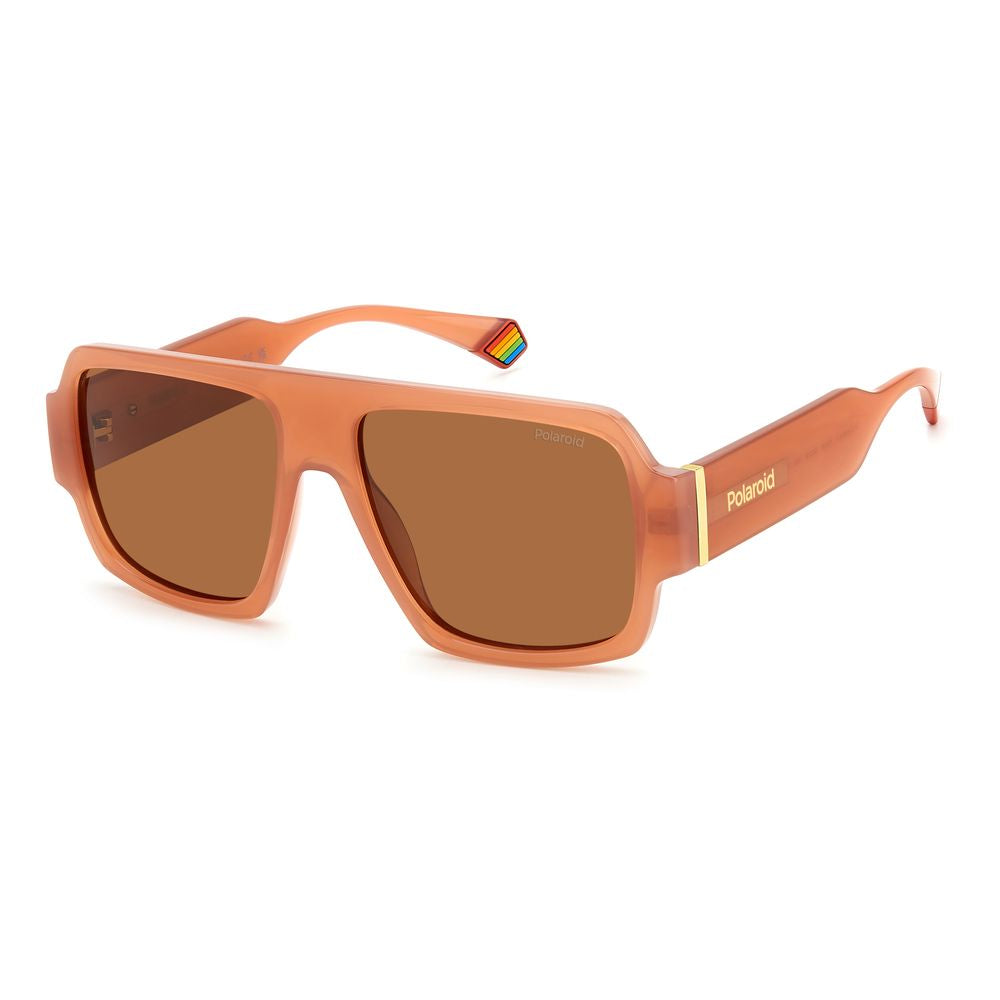 Polaroid Beige Resin Sunglasses for Timeless Elegance