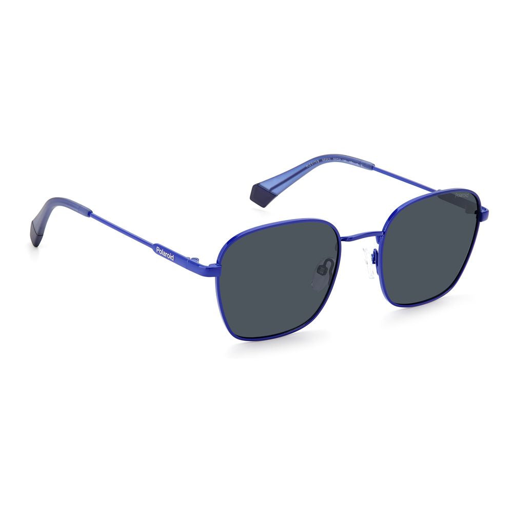 Polaroid Blue Stainless Steel Sunglasses with Polarized Lenses