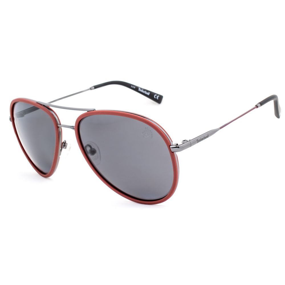 Timberland Silver Metal Sunglasses with Polarized Lenses