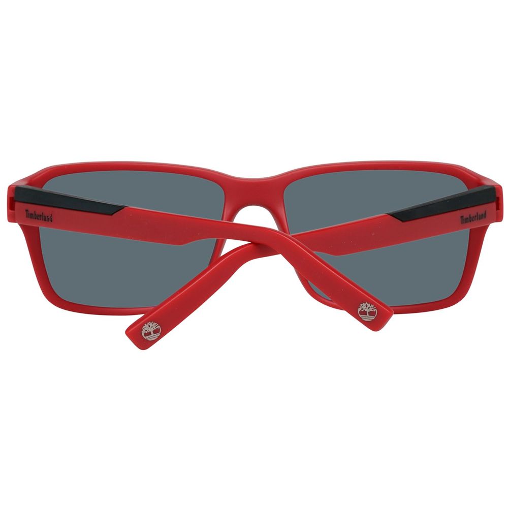 Timberland Red Acetate Sunglasses for Elevated Style