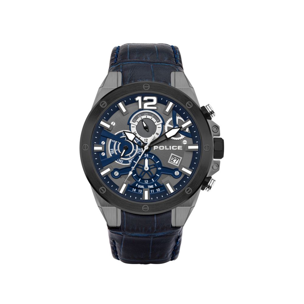 Police Blue Leather Watch - Contemporary Elegance Redefined