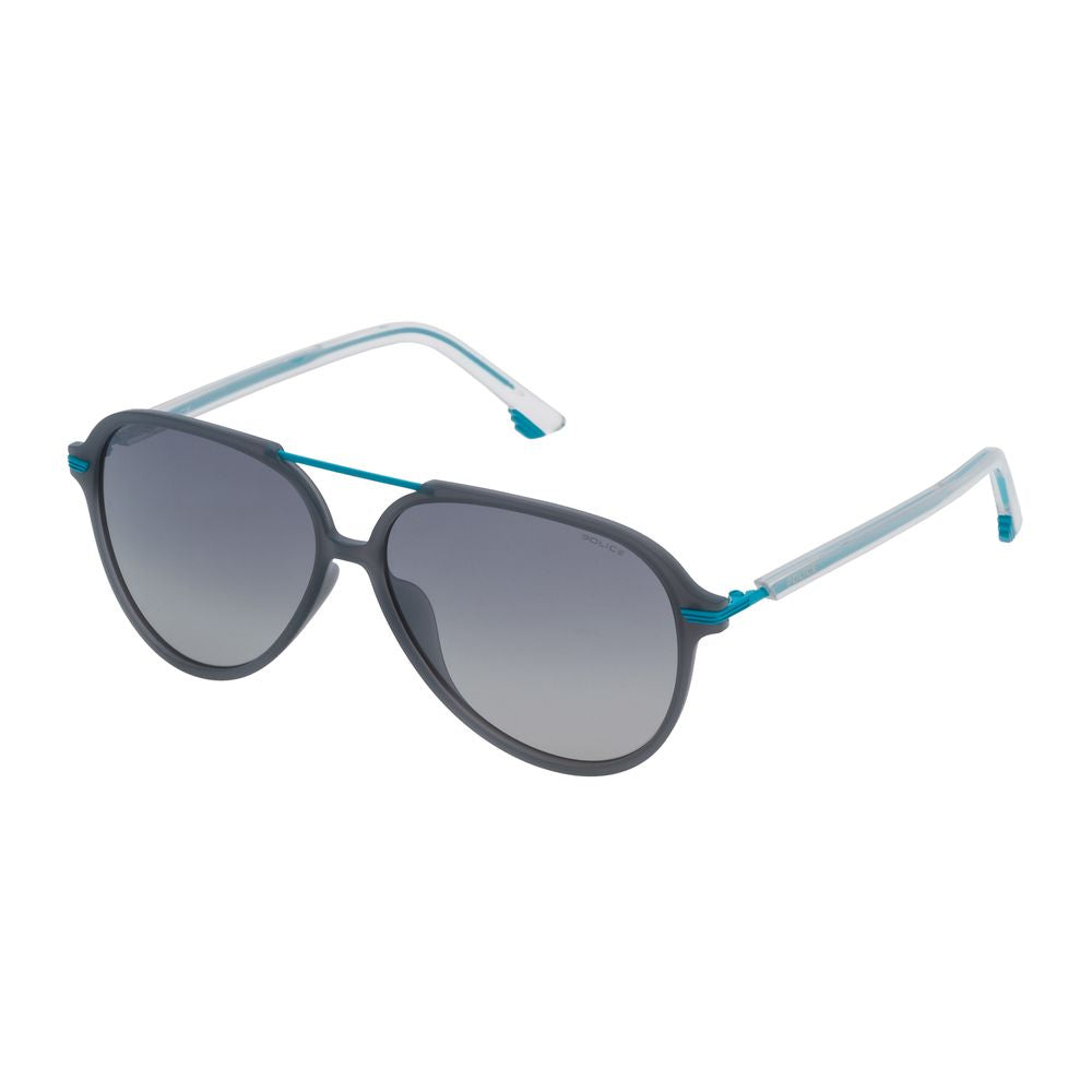 Police Blue Metal Sunglasses - Contemporary Elegance Redefined