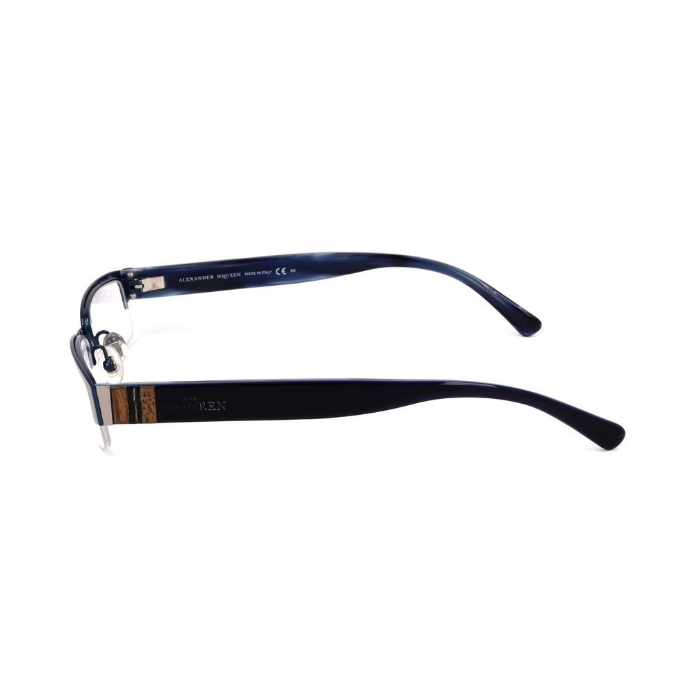 Alexander McQueen Blue Metal Frames for Effortless Elegance