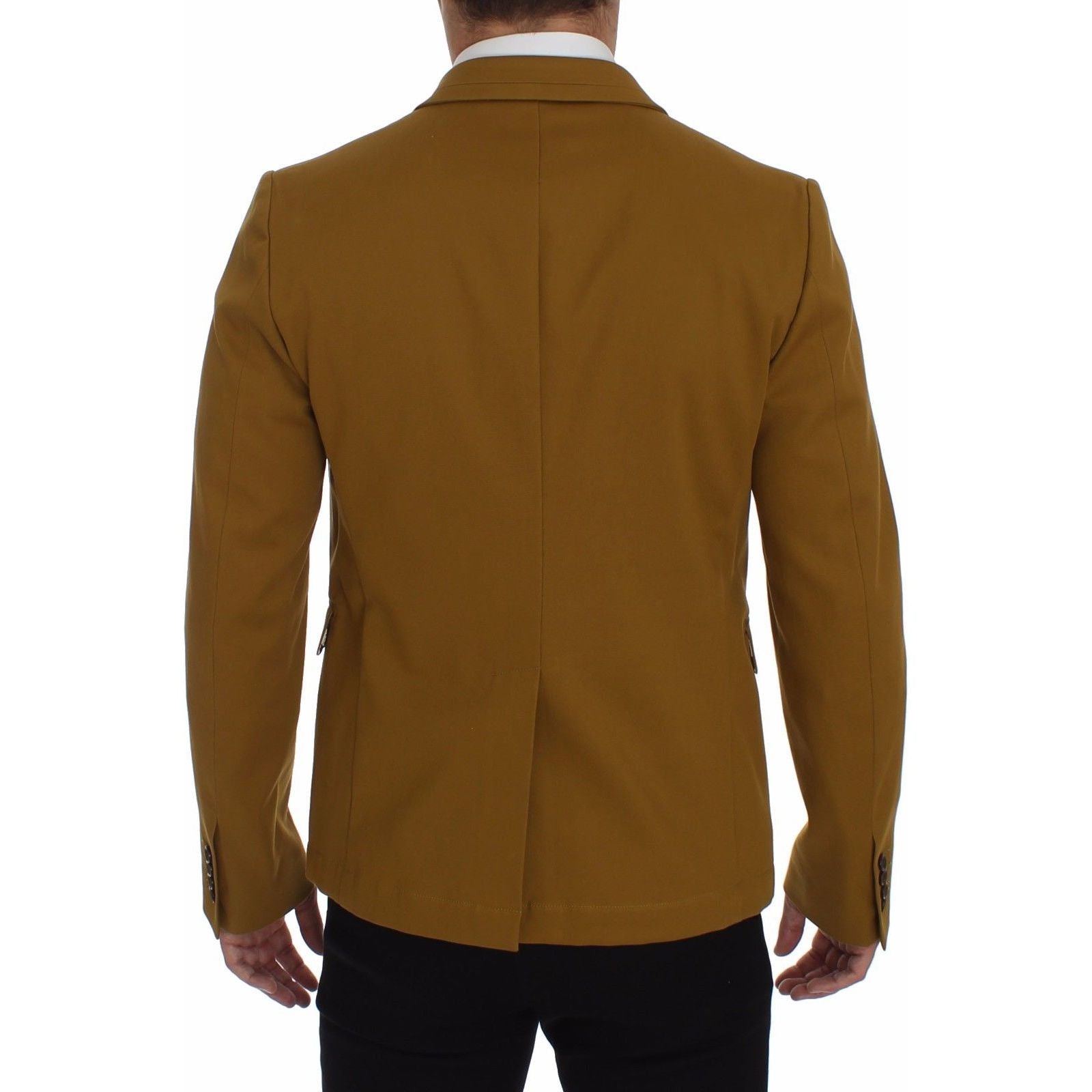 Dolce & Gabbana Yellow Cotton Blend Casual Blazer