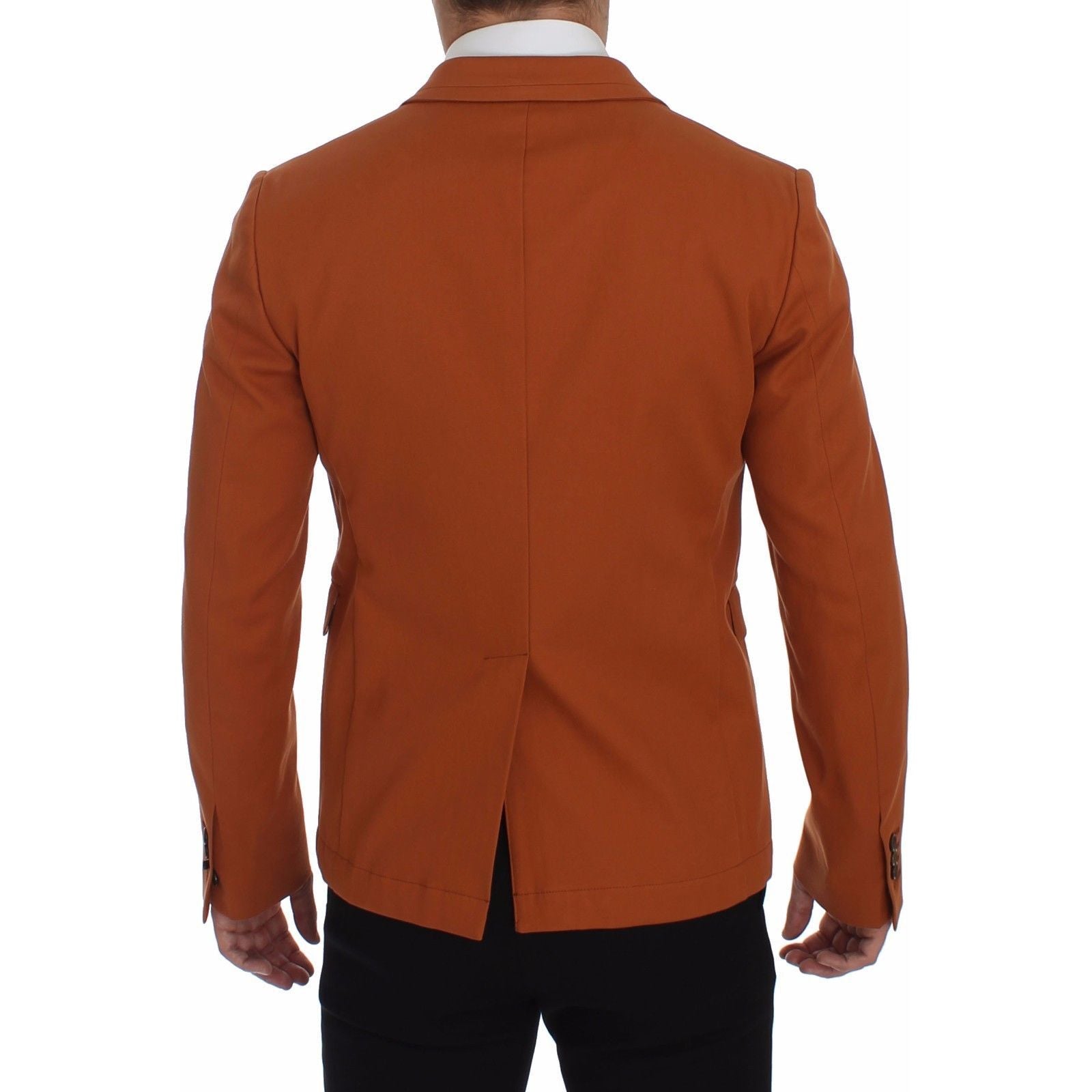 Dolce & Gabbana Orange Cotton Blend Casual Blazer