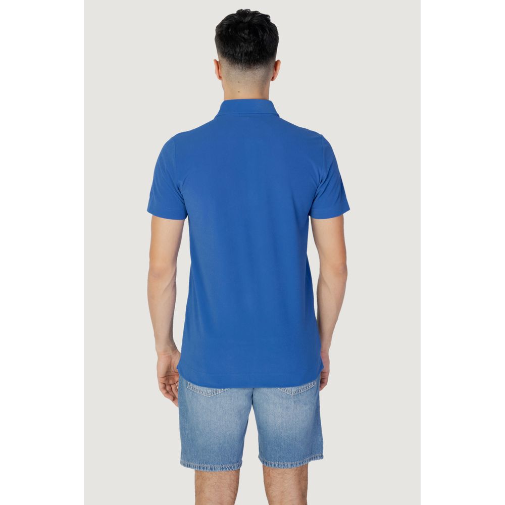 Suns Blue Cotton Polo Shirt - Effortless Elegance Redefined