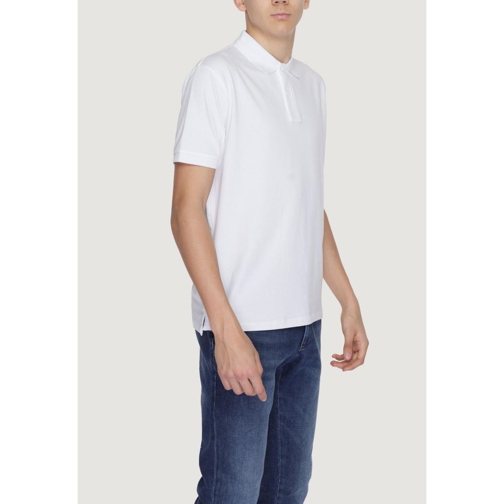 Suns White Cotton Polo Shirt - Timeless Elegance Redefined