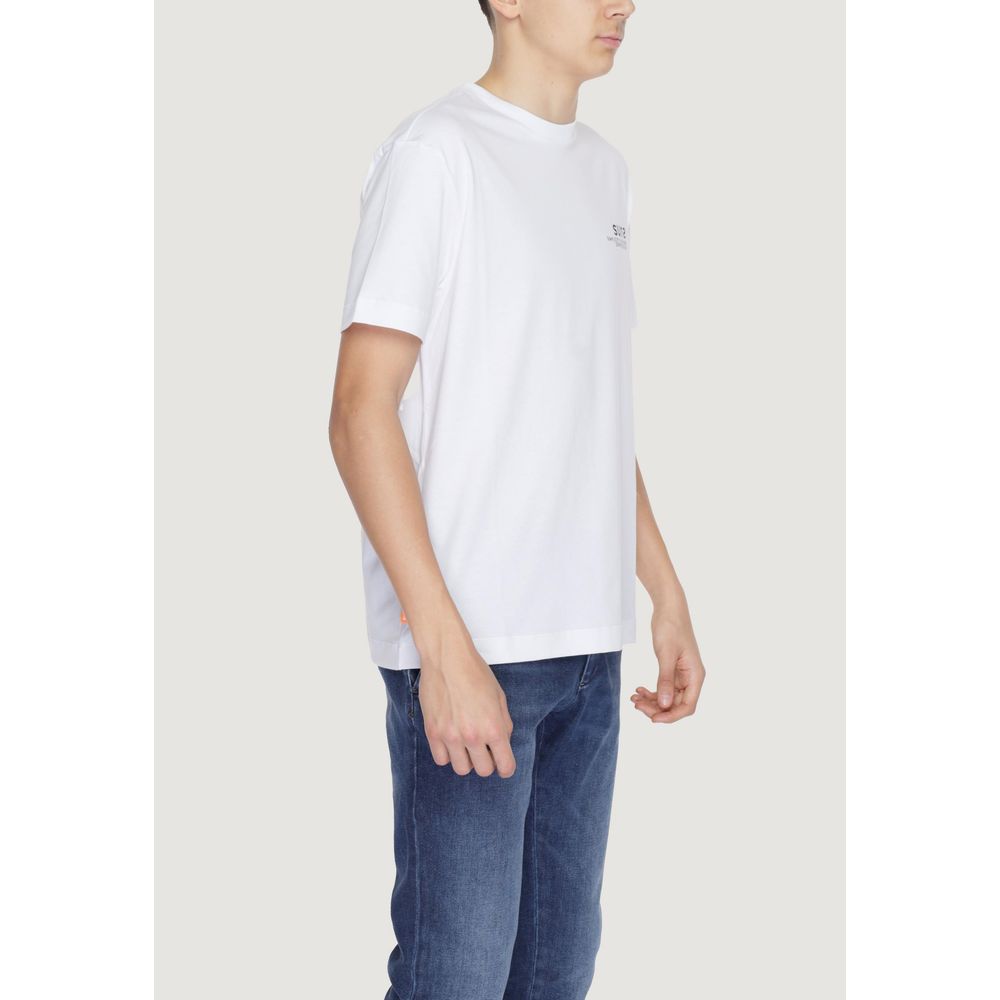 Suns White Cotton T-Shirt - Effortless Sophistication and Elegance