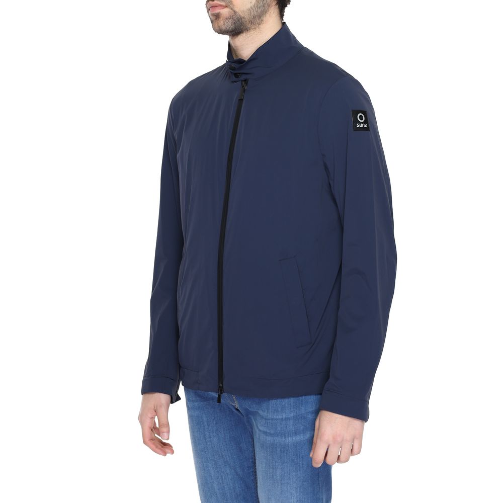 Suns Blue Nylon Jacket for Effortless Sophistication