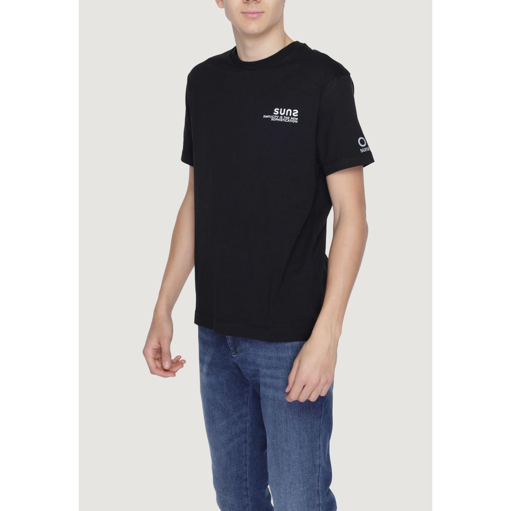 Suns Black Cotton T-Shirt for Elevated Everyday Style