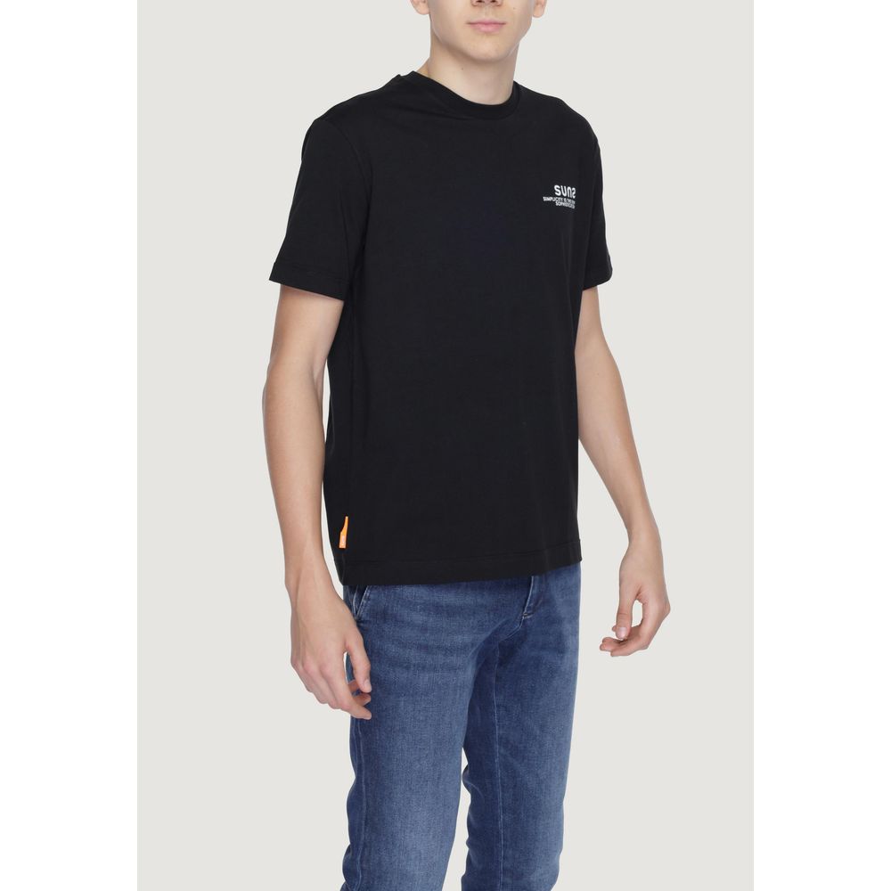 Suns Black Cotton T-Shirt for Elevated Everyday Style