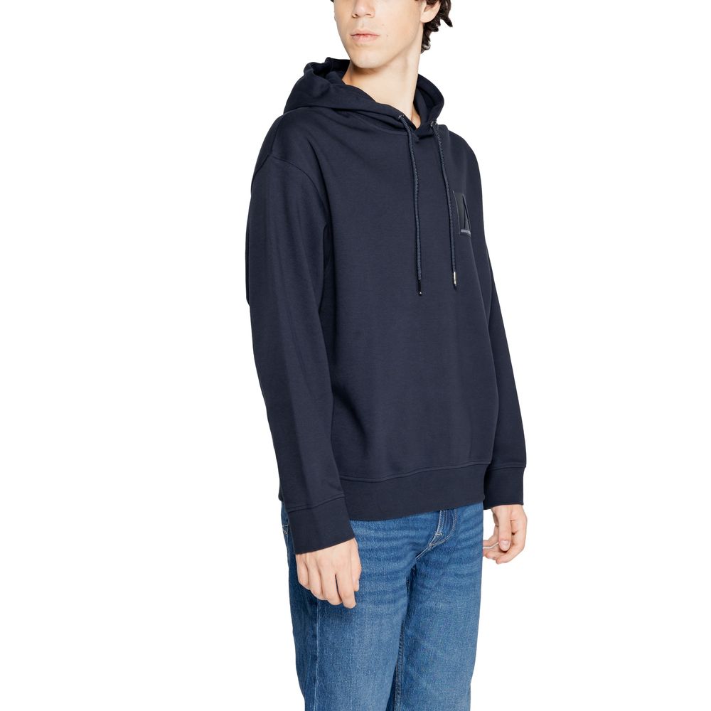 Armani Exchange Blue Cotton Sweater for Effortless Elegance