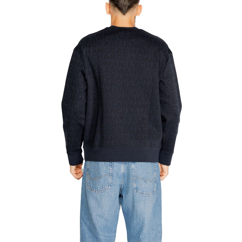 Armani Exchange Blue Cotton Sweater for Elevated Style