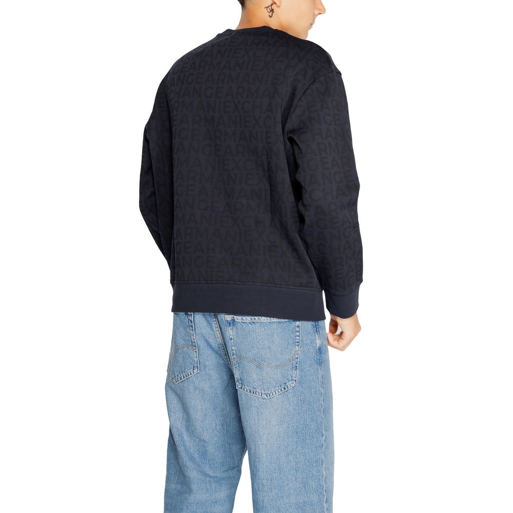 Armani Exchange Blue Cotton Sweater for Elevated Style
