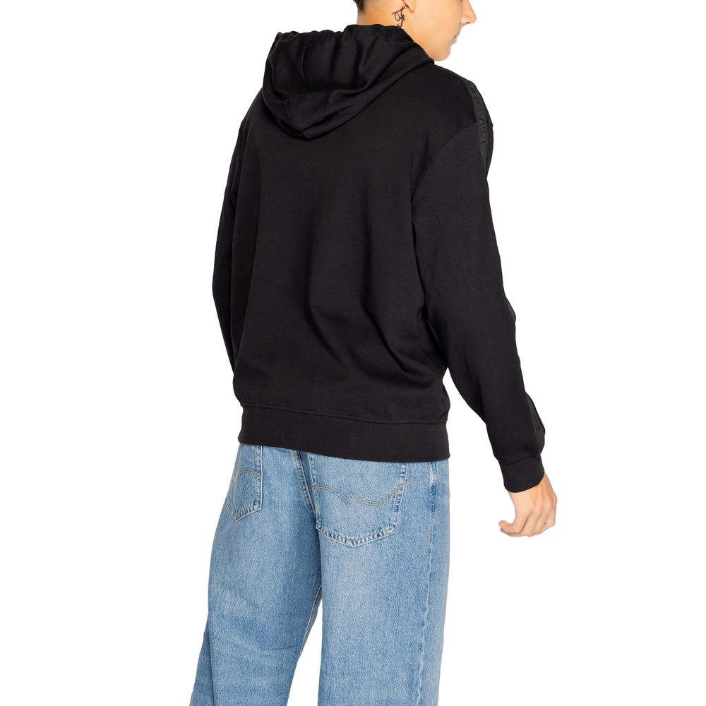 Armani Exchange Black Cotton Sweater for Effortless Elegance