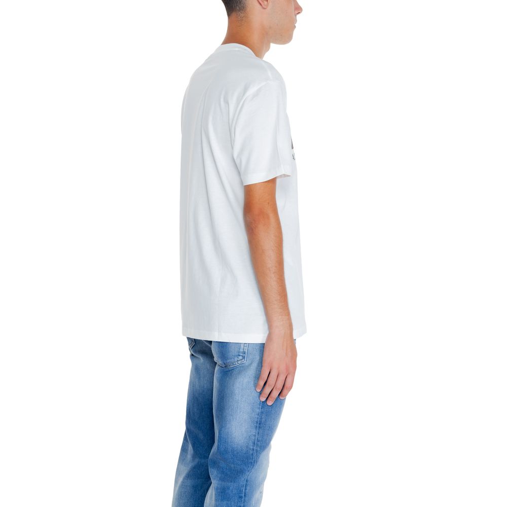 Armani Exchange White Cotton T-Shirt for Timeless Elegance