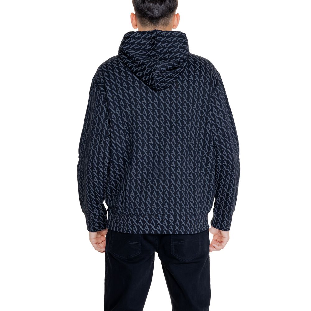 Armani Exchange Black Cotton Sweater for Elevated Style