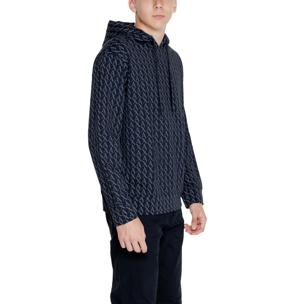Armani Exchange Black Cotton Sweater for Elevated Style