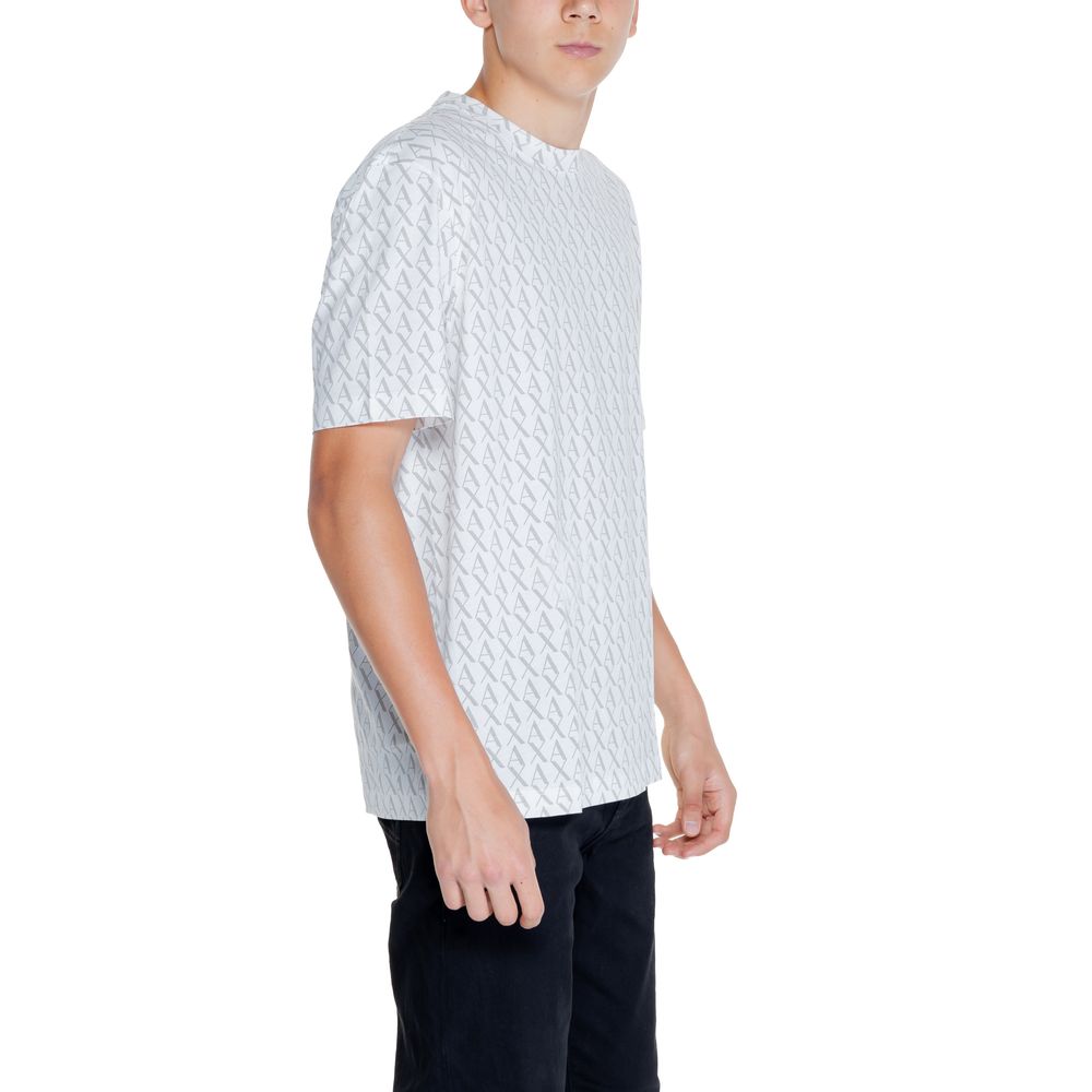 Armani Exchange White Cotton T-Shirt for Elevated Style
