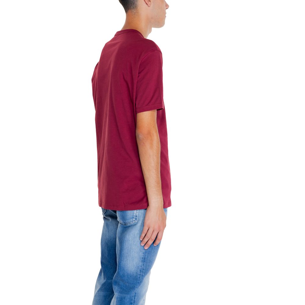 Armani Exchange Bordeaux Cotton T-Shirt for Elevated Style