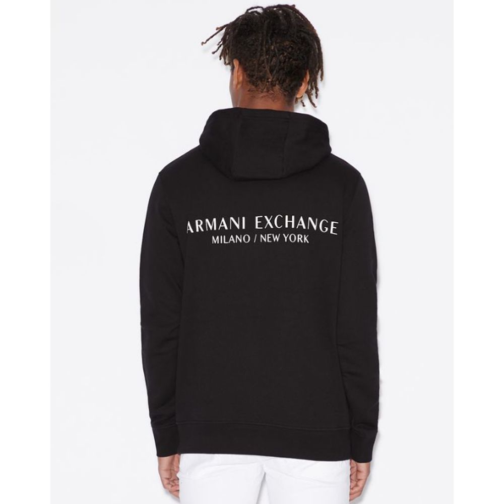 Armani Exchange Black Cotton Sweater for Effortless Style