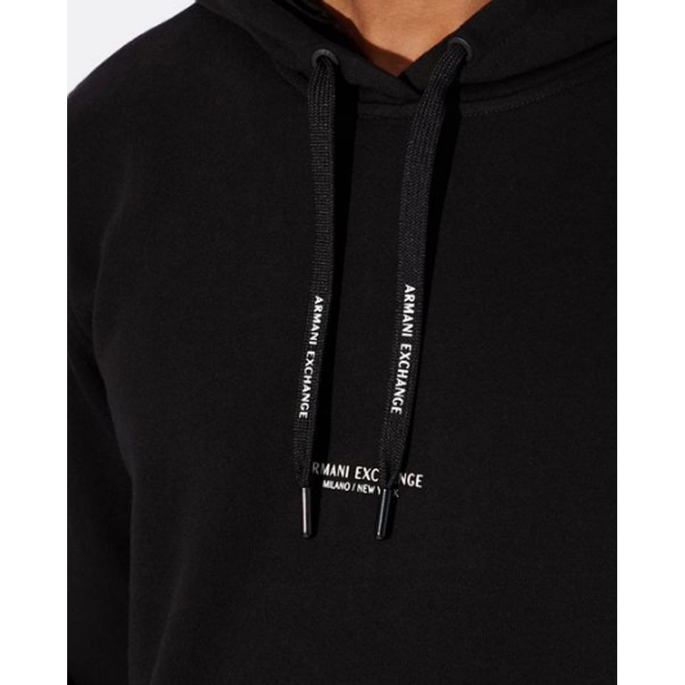 Armani Exchange Black Cotton Sweater for Effortless Style