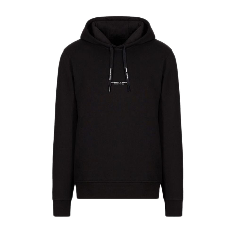 Armani Exchange Black Cotton Sweater for Effortless Style