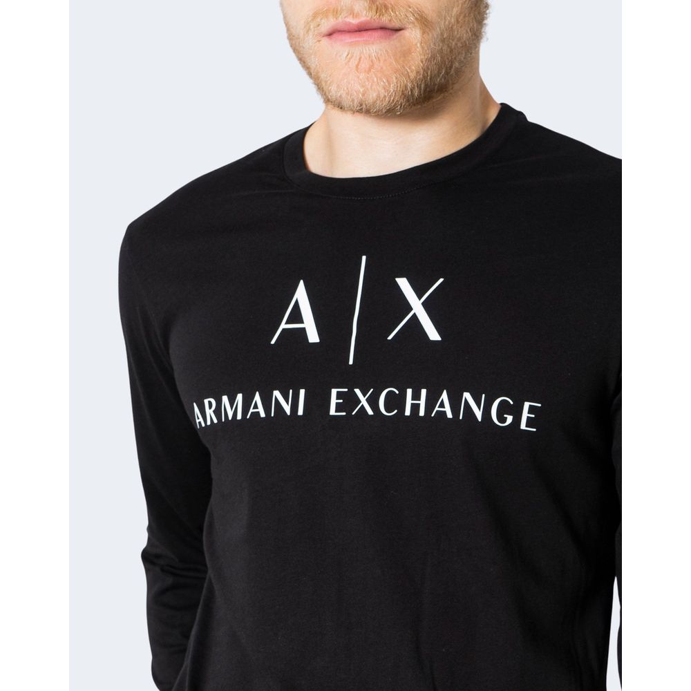 Armani Exchange Black Cotton Shirt for Effortless Elegance