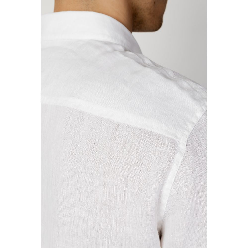 Armani Exchange White Linen Shirt for Effortless Elegance