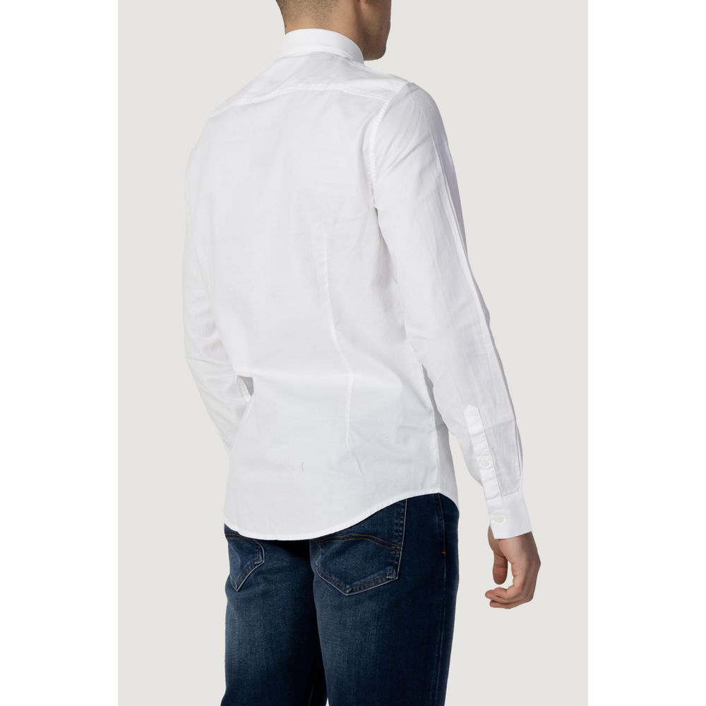 Armani Exchange White Cotton Shirt for Effortless Elegance