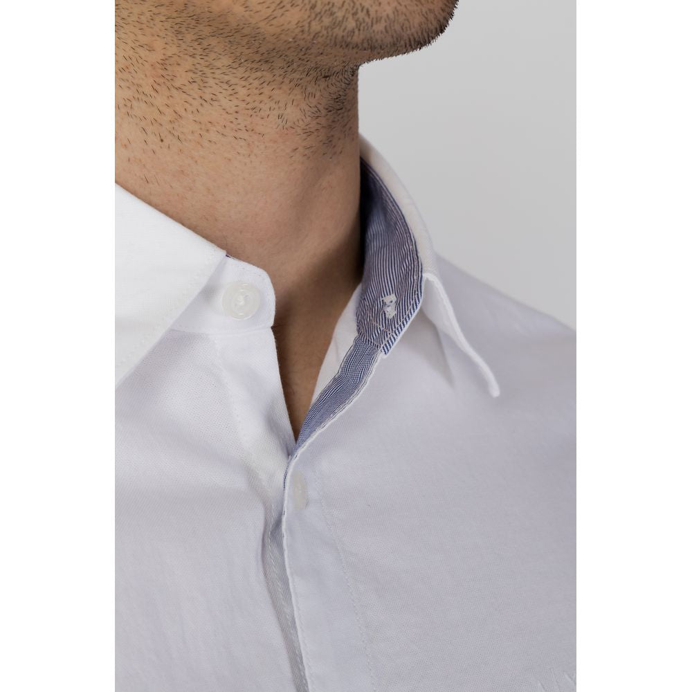 Armani Exchange White Cotton Shirt for Effortless Elegance