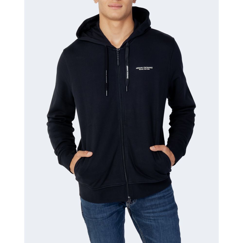 Armani Exchange Blue Cotton Sweater for Elevated Style