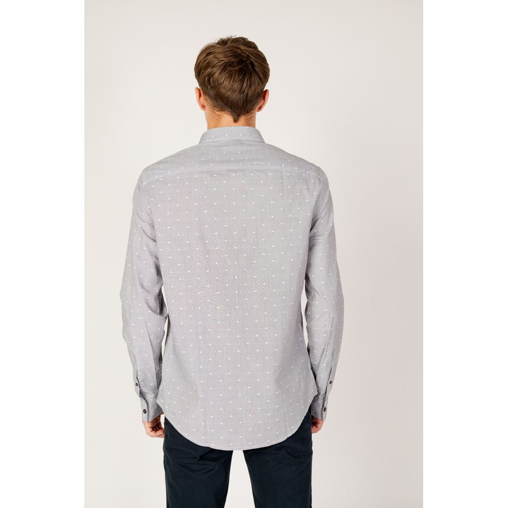 Armani Exchange Black Cotton Shirt for Modern Elegance