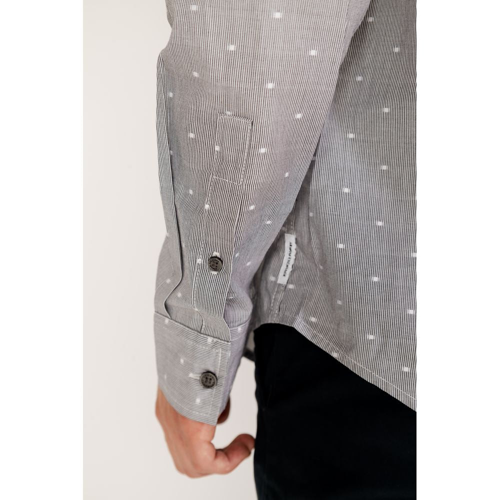 Armani Exchange Black Cotton Shirt for Modern Elegance