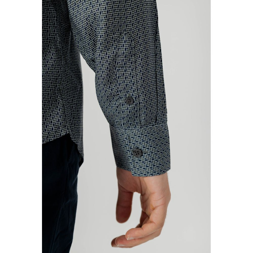 Armani Exchange Gray Viscose Shirt for Timeless Elegance