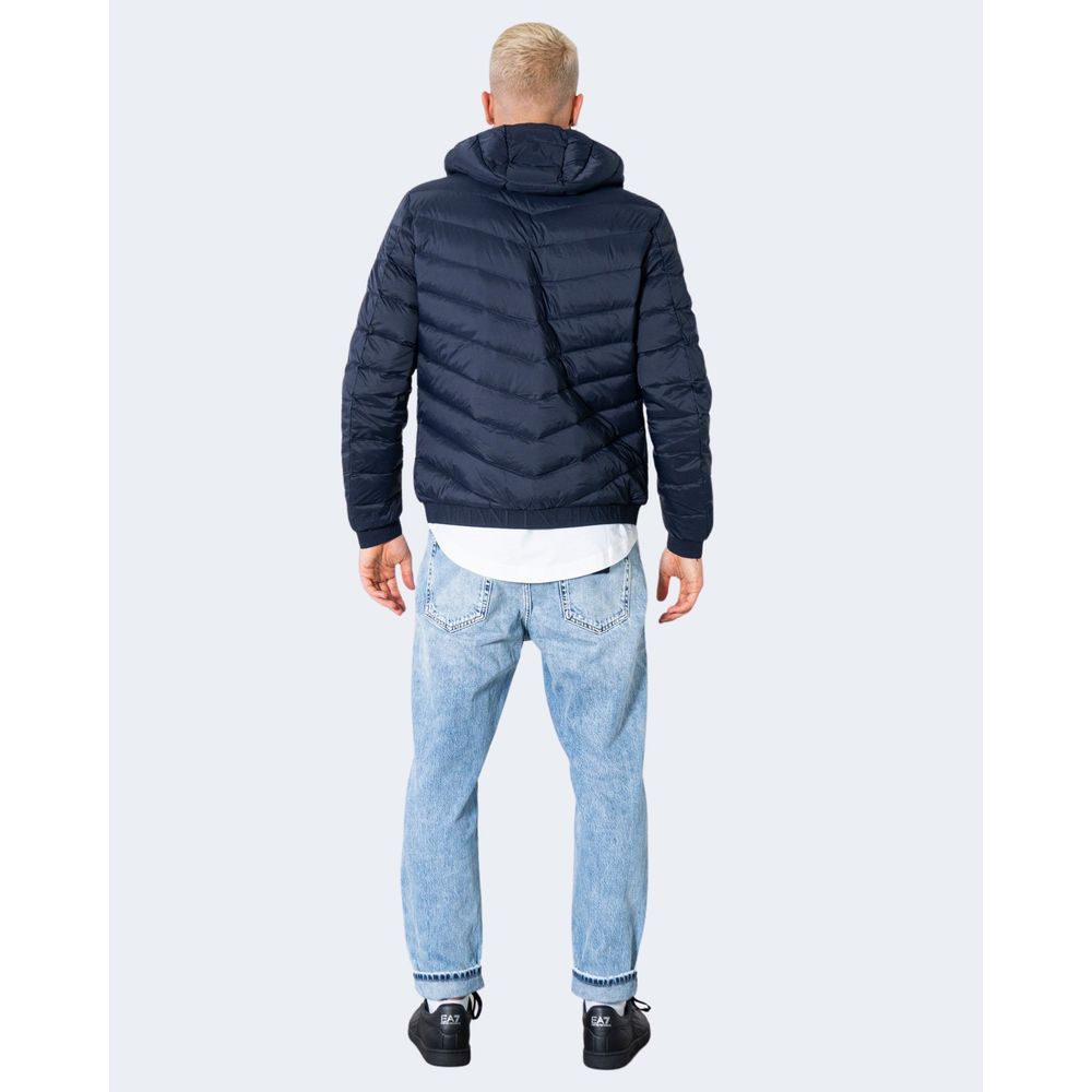 Armani Exchange Blue Cotton Jacket for Effortless Sophistication