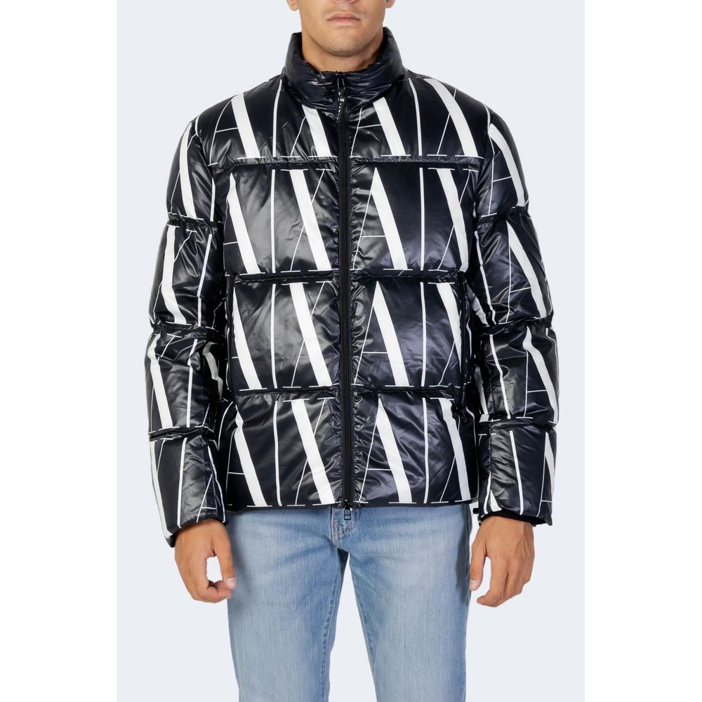 Armani Exchange Black Wool Jacket for Sophisticated Style