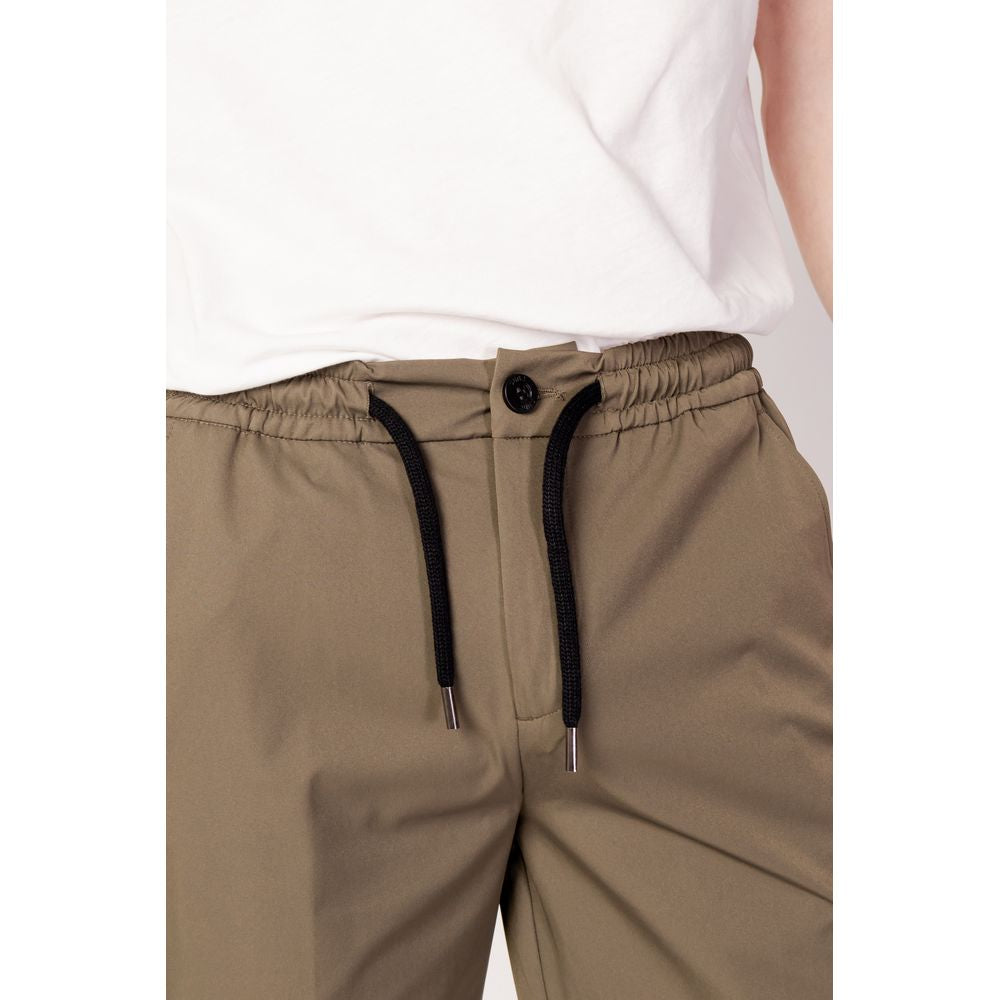 Suns Green Nylon Short - Luxurious Summer Elegance